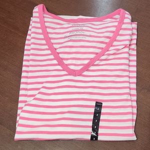 New w/Tags Pink Striped T Shirt